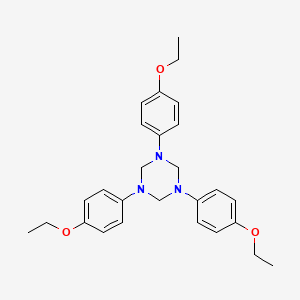 molecular formula C27H33N3O3 B15009226 1,3,5-Tris(4-ethoxyphenyl)-1,3,5-triazinane CAS No. 32752-36-6