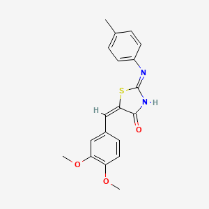 (5E)-5-(3,4-dimethoxybenzylidene)-2-[(4-methylphenyl)amino]-1,3-thiazol-4(5H)-one