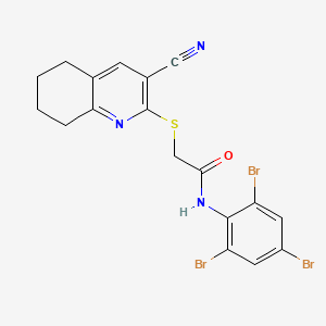 2-[(3-cyano-5,6,7,8-tetrahydroquinolin-2-yl)sulfanyl]-N-(2,4,6-tribromophenyl)acetamide