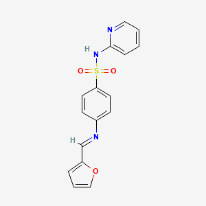 4-{[(E)-furan-2-ylmethylidene]amino}-N-(pyridin-2-yl)benzenesulfonamide