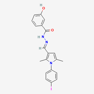 3-Hydroxy-N'-[(E)-[1-(4-iodophenyl)-2,5-dimethyl-1H-pyrrol-3-YL]methylidene]benzohydrazide