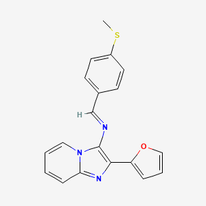 2-(furan-2-yl)-N-{(E)-[4-(methylsulfanyl)phenyl]methylidene}imidazo[1,2-a]pyridin-3-amine