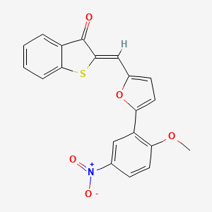 (2Z)-2-{[5-(2-methoxy-5-nitrophenyl)furan-2-yl]methylidene}-1-benzothiophen-3(2H)-one