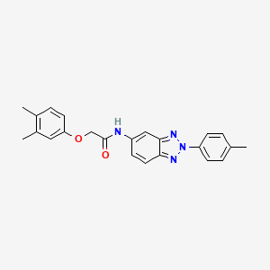 2-(3,4-dimethylphenoxy)-N-[2-(4-methylphenyl)benzotriazol-5-yl]acetamide