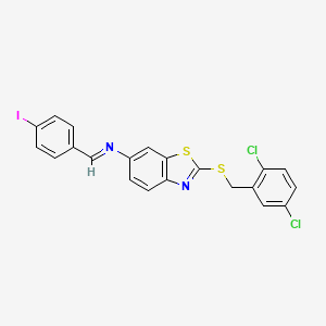 2-[(2,5-dichlorobenzyl)sulfanyl]-N-[(E)-(4-iodophenyl)methylidene]-1,3-benzothiazol-6-amine