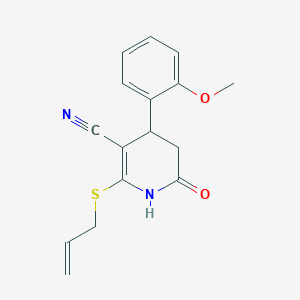 4-(2-Methoxyphenyl)-6-oxo-2-(prop-2-en-1-ylsulfanyl)-1,4,5,6-tetrahydropyridine-3-carbonitrile