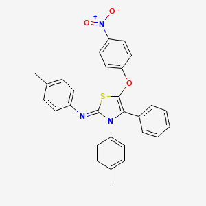 4-methyl-N-[(2Z)-3-(4-methylphenyl)-5-(4-nitrophenoxy)-4-phenyl-1,3-thiazol-2(3H)-ylidene]aniline