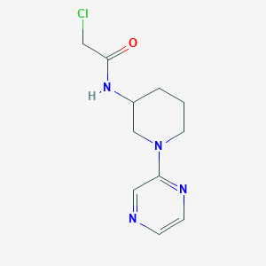 molecular formula C11H15ClN4O B1500938 2-Chloro-N-(1-pyrazin-2-yl-piperidin-3-yl)-acetamide CAS No. 1065484-53-8