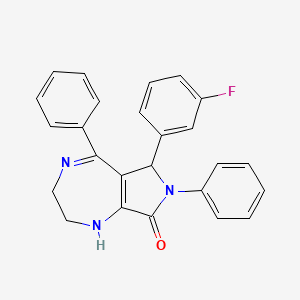 6-(3-fluorophenyl)-5,7-diphenyl-2,3,6,7-tetrahydropyrrolo[3,4-e][1,4]diazepin-8(1H)-one