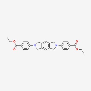 Ethyl 4-{6-[4-(ethoxycarbonyl)phenyl]-1H,2H,3H,5H,6H,7H-pyrrolo[3,4-F]isoindol-2-YL}benzoate