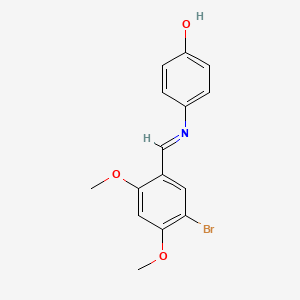 Phenol, 4-(5-bromo-2,4-dimethoxybenzylidenamino)-