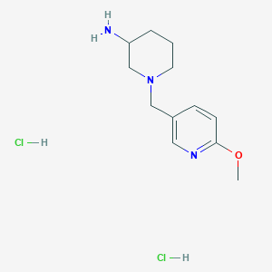 molecular formula C12H21Cl2N3O B1500944 1-(6-Methoxy-pyridin-3-ylmethyl)-piperidin-3-ylamine dihydrochloride CAS No. 1185313-45-4