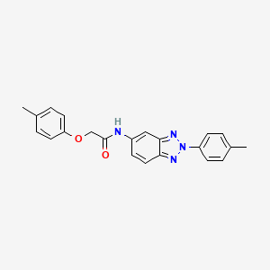 molecular formula C22H20N4O2 B15009447 2-(4-methylphenoxy)-N-[2-(4-methylphenyl)-2H-benzotriazol-5-yl]acetamide 