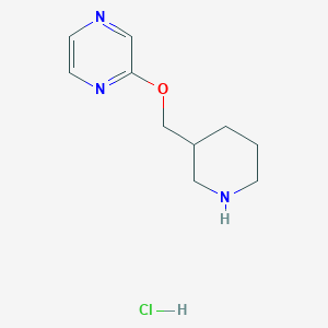 molecular formula C10H16ClN3O B1500948 2-(Piperidin-3-ylmethoxy)-pyrazine hydrochloride CAS No. 1185309-79-8