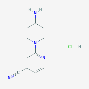 molecular formula C11H15ClN4 B1500950 2-(4-氨基哌啶-1-基)异烟腈盐酸盐 CAS No. 1185309-64-1