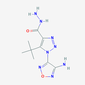 molecular formula C9H14N8O2 B15009513 1-(4-amino-1,2,5-oxadiazol-3-yl)-5-tert-butyl-1H-1,2,3-triazole-4-carbohydrazide 