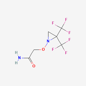 2-{[2,2-Bis(trifluoromethyl)aziridin-1-yl]oxy}acetamide