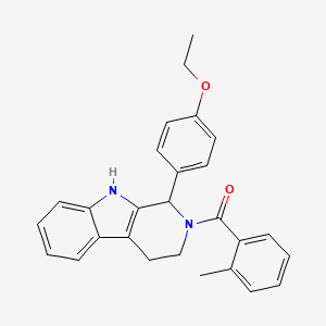 molecular formula C27H26N2O2 B15009545 [1-(4-ethoxyphenyl)-1,3,4,9-tetrahydro-2H-beta-carbolin-2-yl](2-methylphenyl)methanone 