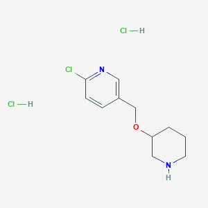 molecular formula C11H17Cl3N2O B1500956 2-Chloro-5-(piperidin-3-yloxymethyl)-pyridine dihydrochloride CAS No. 1185309-77-6