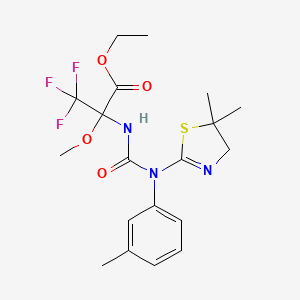 ethyl N-[(5,5-dimethyl-4,5-dihydro-1,3-thiazol-2-yl)(3-methylphenyl)carbamoyl]-3,3,3-trifluoro-2-methoxyalaninate