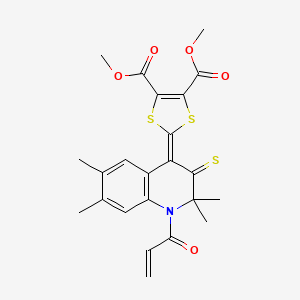 dimethyl 2-(1-acryloyl-2,2,6,7-tetramethyl-3-thioxo-2,3-dihydroquinolin-4(1H)-ylidene)-1,3-dithiole-4,5-dicarboxylate