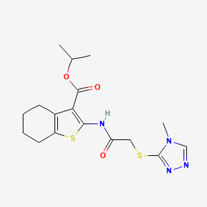 propan-2-yl 2-({[(4-methyl-4H-1,2,4-triazol-3-yl)sulfanyl]acetyl}amino)-4,5,6,7-tetrahydro-1-benzothiophene-3-carboxylate