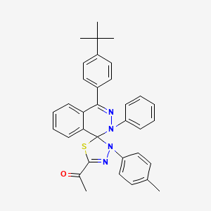 1-[4-(4-tert-butylphenyl)-3'-(4-methylphenyl)-2-phenyl-2H,3'H-spiro[phthalazine-1,2'-[1,3,4]thiadiazol]-5'-yl]ethanone