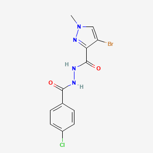 4-bromo-N'-[(4-chlorophenyl)carbonyl]-1-methyl-1H-pyrazole-3-carbohydrazide