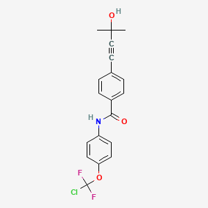 Benzamide, N-(4-chlorodifluoromethoxyphenyl)-4-(3-hydroxy-3-methyl-1-butynyl)-