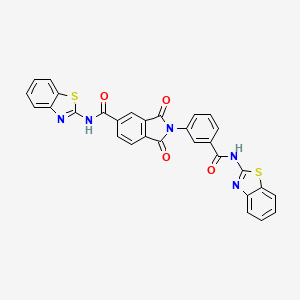 N-(1,3-benzothiazol-2-yl)-2-[3-(1,3-benzothiazol-2-ylcarbamoyl)phenyl]-1,3-dioxo-2,3-dihydro-1H-isoindole-5-carboxamide