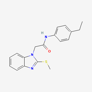 molecular formula C18H19N3OS B15009629 N-(4-Ethyl-phenyl)-2-(2-methylsulfanyl-benzoimidazol-1-yl)-acetamide 