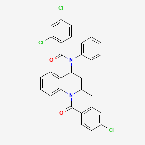 2,4-dichloro-N-{1-[(4-chlorophenyl)carbonyl]-2-methyl-1,2,3,4-tetrahydroquinolin-4-yl}-N-phenylbenzamide