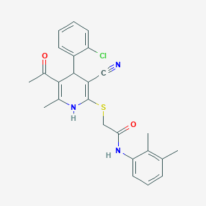 2-{[5-acetyl-4-(2-chlorophenyl)-3-cyano-6-methyl-1,4-dihydropyridin-2-yl]sulfanyl}-N-(2,3-dimethylphenyl)acetamide