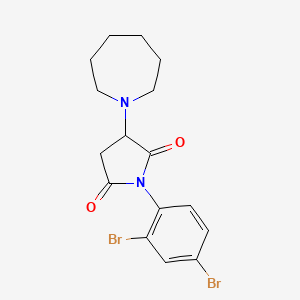 3-(Azepan-1-yl)-1-(2,4-dibromophenyl)pyrrolidine-2,5-dione