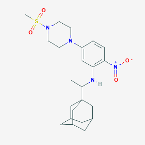 N-[1-(Adamantan-1-YL)ethyl]-5-(4-methanesulfonylpiperazin-1-YL)-2-nitroaniline