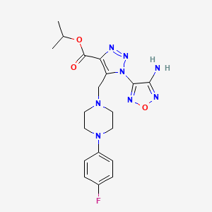 molecular formula C19H23FN8O3 B15009680 propan-2-yl 1-(4-amino-1,2,5-oxadiazol-3-yl)-5-{[4-(4-fluorophenyl)piperazin-1-yl]methyl}-1H-1,2,3-triazole-4-carboxylate 