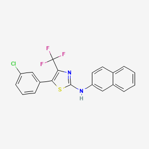 5-(3-chlorophenyl)-N-(naphthalen-2-yl)-4-(trifluoromethyl)-1,3-thiazol-2-amine