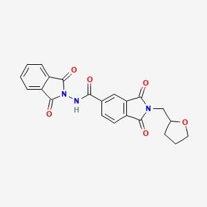 N-(1,3-dioxo-1,3-dihydro-2H-isoindol-2-yl)-1,3-dioxo-2-(tetrahydrofuran-2-ylmethyl)-2,3-dihydro-1H-isoindole-5-carboxamide