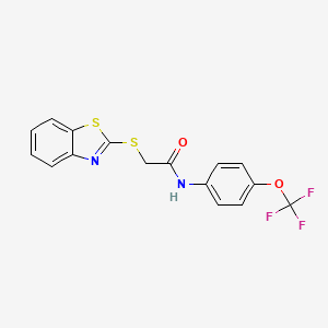 2-(1,3-benzothiazol-2-ylsulfanyl)-N-[4-(trifluoromethoxy)phenyl]acetamide