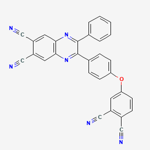 molecular formula C30H14N6O B15009761 2-[4-(3,4-Dicyanophenoxy)phenyl]-3-phenylquinoxaline-6,7-dicarbonitrile 