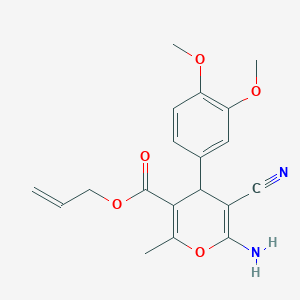 allyl 6-amino-5-cyano-4-(3,4-dimethoxyphenyl)-2-methyl-4H-pyran-3-carboxylate