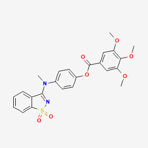 4-[(1,1-Dioxido-1,2-benzothiazol-3-yl)(methyl)amino]phenyl 3,4,5-trimethoxybenzoate