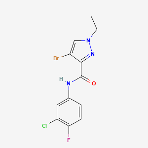 4-bromo-N-(3-chloro-4-fluorophenyl)-1-ethyl-1H-pyrazole-3-carboxamide