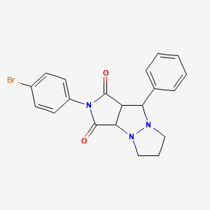 molecular formula C20H18BrN3O2 B15009842 2-(4-bromophenyl)-9-phenyltetrahydro-5H-pyrazolo[1,2-a]pyrrolo[3,4-c]pyrazole-1,3(2H,3aH)-dione 