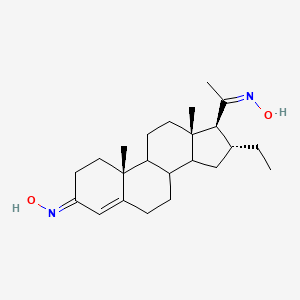 molecular formula C23H36N2O2 B15009884 (3E,8xi,9xi,14xi,16alpha,20Z)-16-ethyl-N~3~,N~20~-dihydroxypregn-4-ene-3,20-diimine 