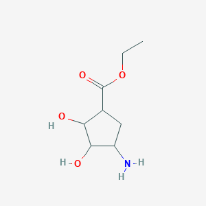 molecular formula C8H15NO4 B1500991 4-amino-2,3-dihydroxy-Cyclopentanecarboxylic acid ethyl ester 