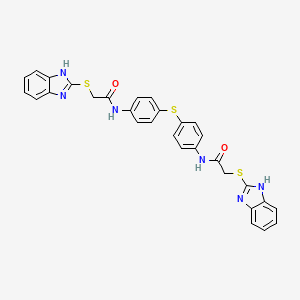 N,N'-(sulfanediyldibenzene-4,1-diyl)bis[2-(1H-benzimidazol-2-ylsulfanyl)acetamide]