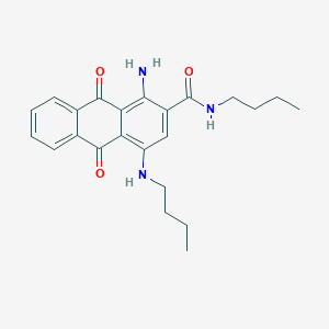 molecular formula C23H27N3O3 B15010017 1-amino-N-butyl-4-(butylamino)-9,10-dioxo-9,10-dihydroanthracene-2-carboxamide 