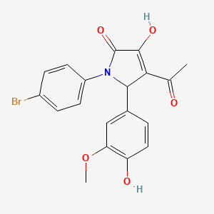 4-acetyl-1-(4-bromophenyl)-3-hydroxy-5-(4-hydroxy-3-methoxyphenyl)-1,5-dihydro-2H-pyrrol-2-one