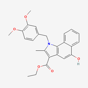 ethyl 1-(3,4-dimethoxybenzyl)-5-hydroxy-2-methyl-1H-benzo[g]indole-3-carboxylate